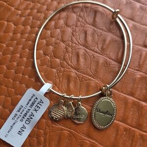 NWT Alex and Ani Gold Bracelet with Daughter Charm